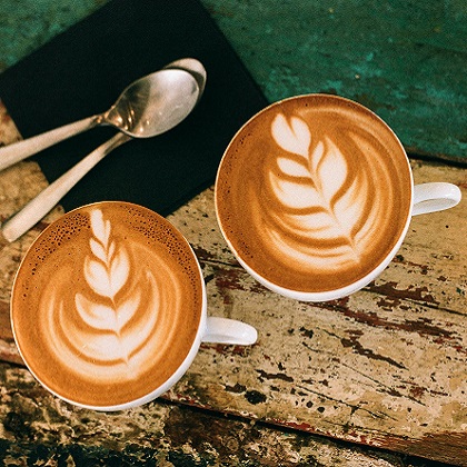 cups of coffee on a table